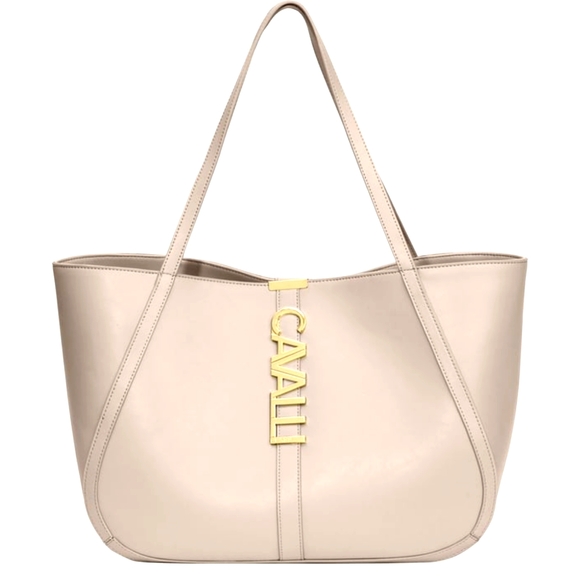 Cavalli Class by Roberto Cavalli Alessandra Shopper Bag Tote (Beige)